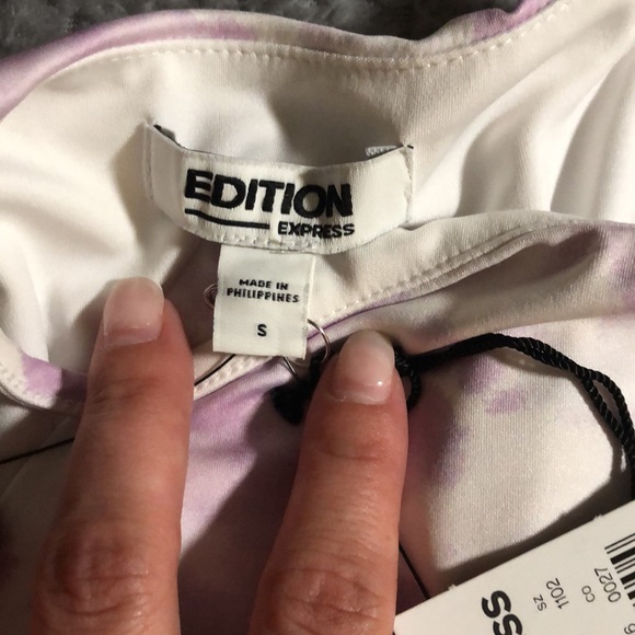 Express Purple tie dyed bodysuit - Picture 6 of 6